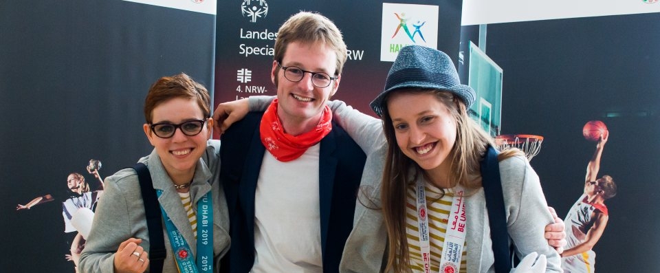 v.l.: Stefanie Drescher, Andreas Gramsch und Jasmin Siebelitzn vom Team Judo - Foto: Land NRW / Andrea Bowinkelmann