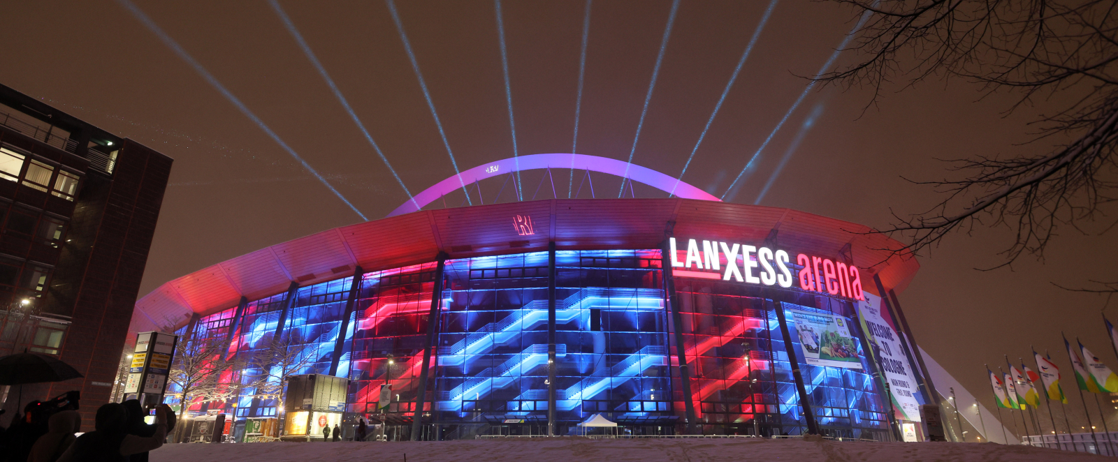 Illuminierte Lanxess arena