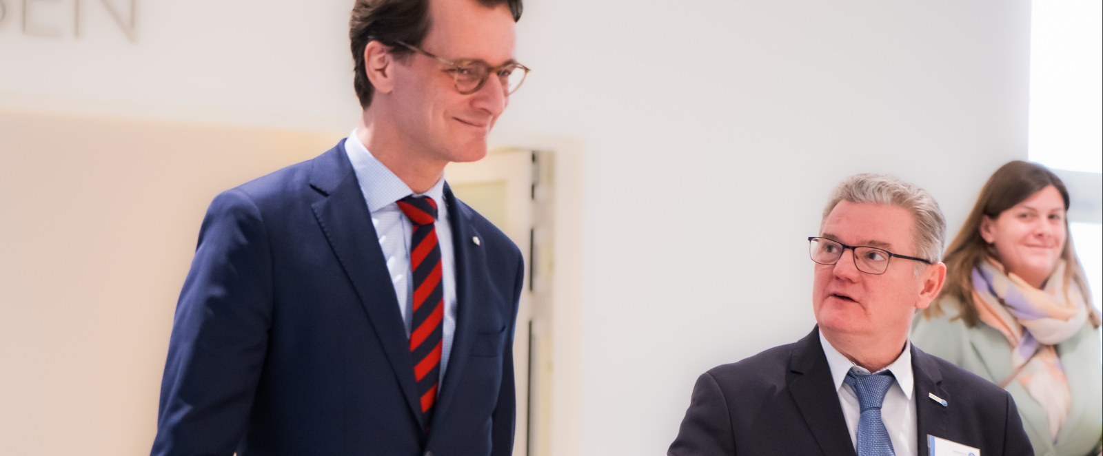 NRW-Ministerpräsident Hendrik Wüst und LSB-Präsident Stefan Klett