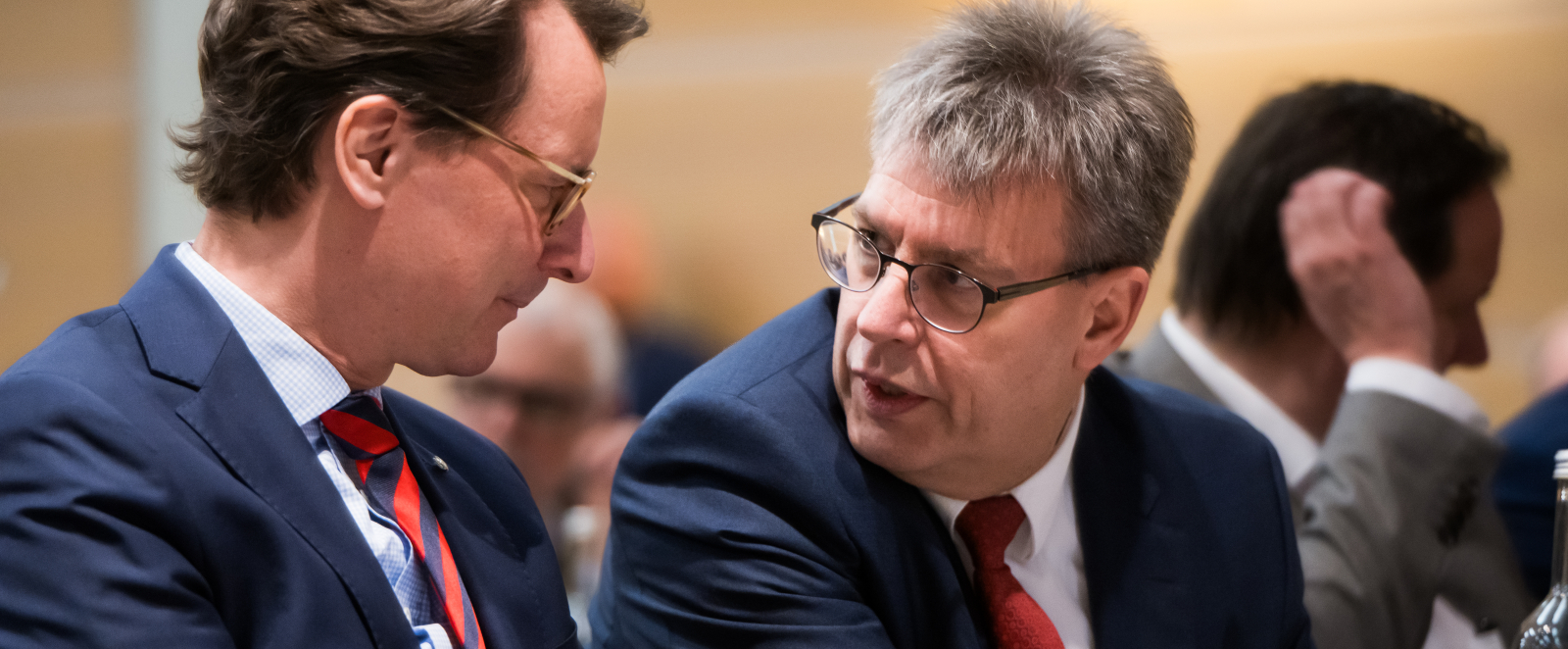NRW-Ministerpräsident Hendrik Wüst und DOSB-Präsident Thomas Weikert