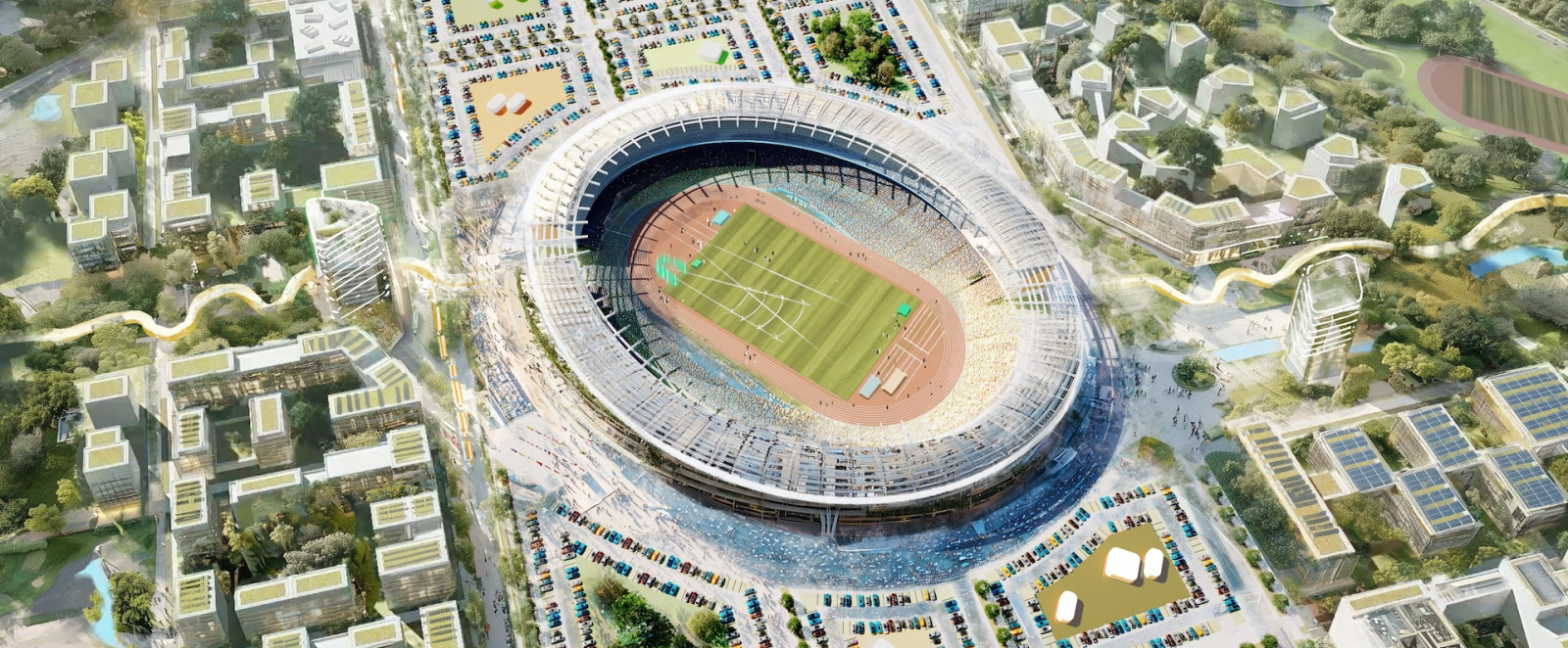 Modulares Stadion in der Übersicht