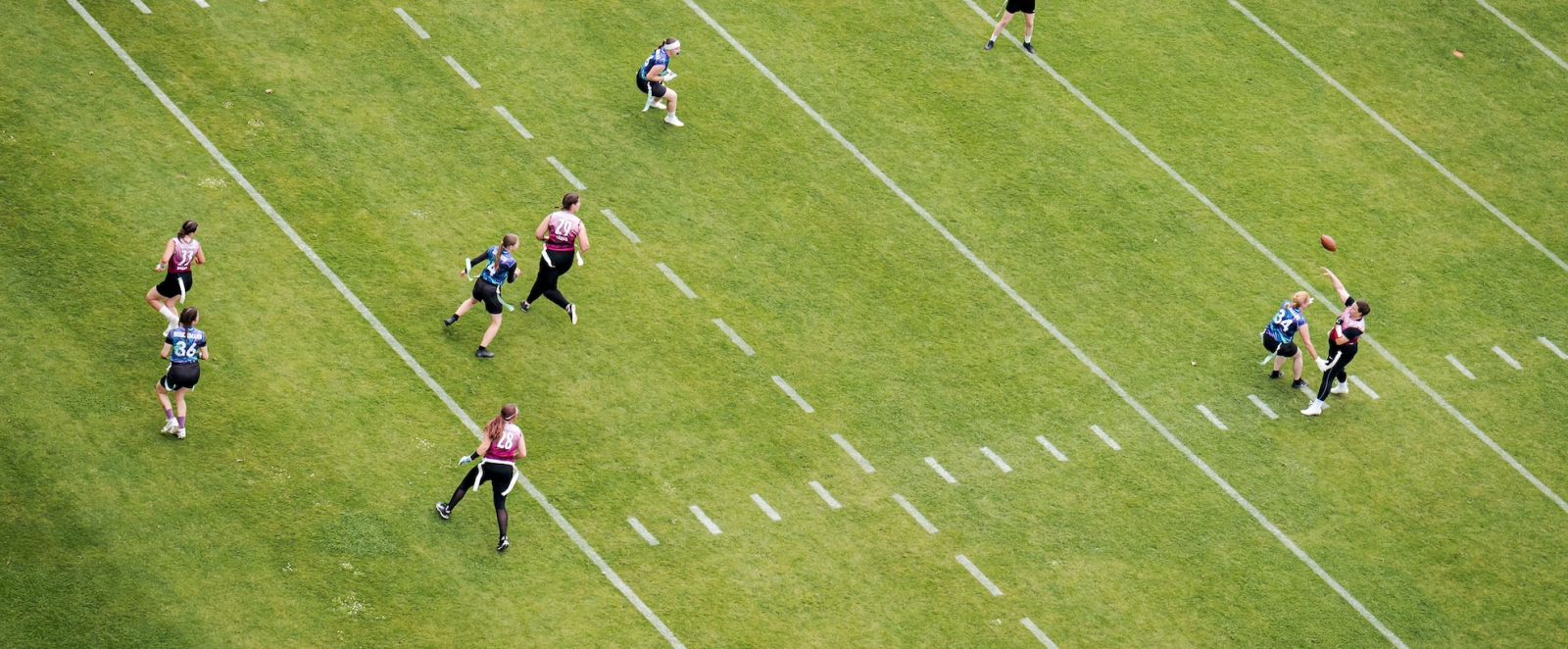 Flag-Football Spielfeld von oben