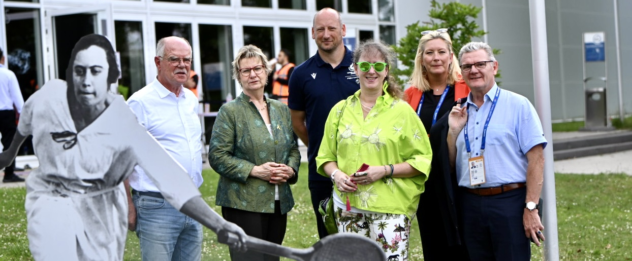Andrea Milz bei der Eröffnung der Wanderausstellung