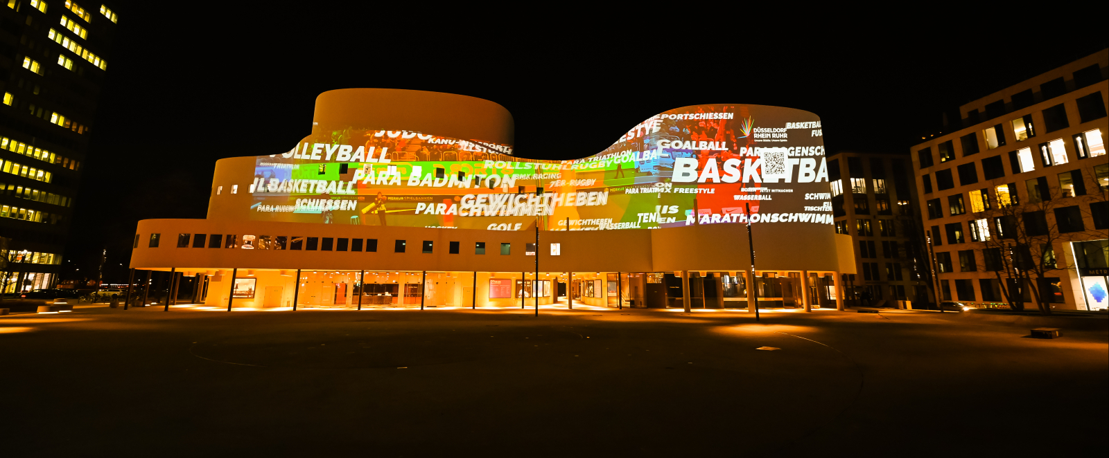 Illumination zum Kampagnenstart am Düsseldorfer Schauspielhaus