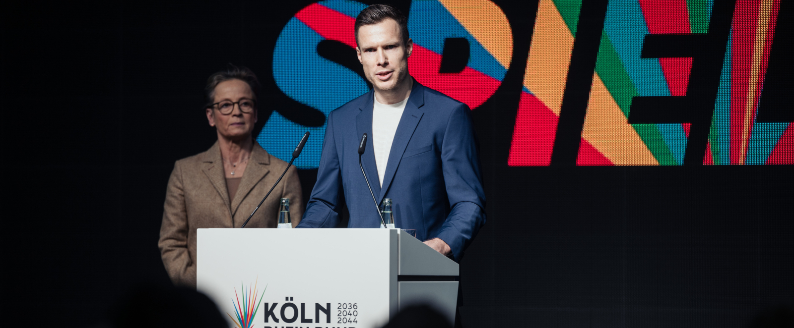 Markus Rehm bei der Pressekonferenz