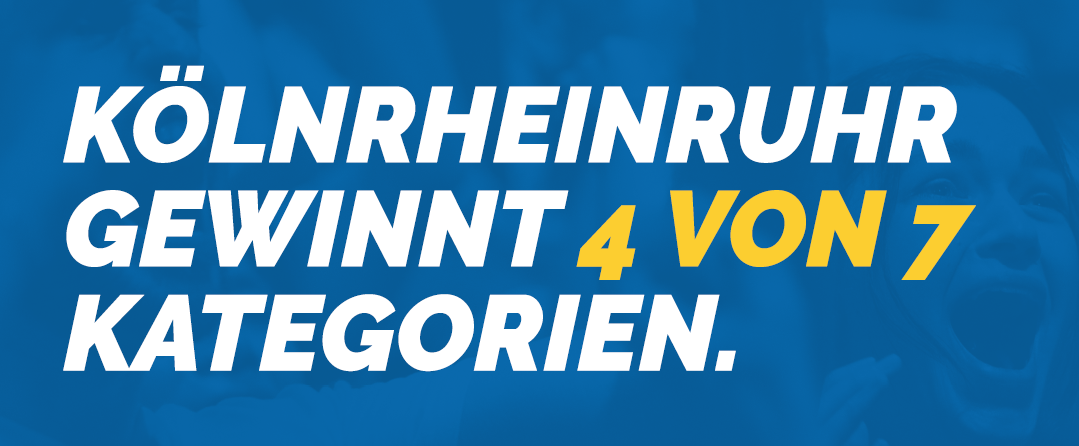 Grafik mit Schriftzug "KRR gewinnt 4 von 7 Kategorien"
