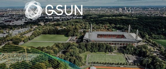 Vogelperspektive des Komplexes der Deutschen Sporthochschule