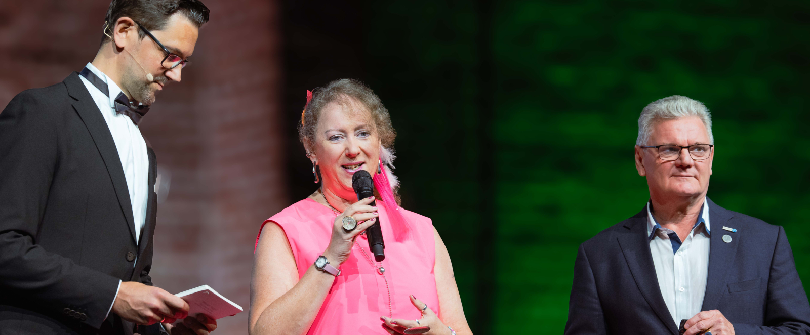 Andrea Milz und Stefan Klett auf der Bühne
