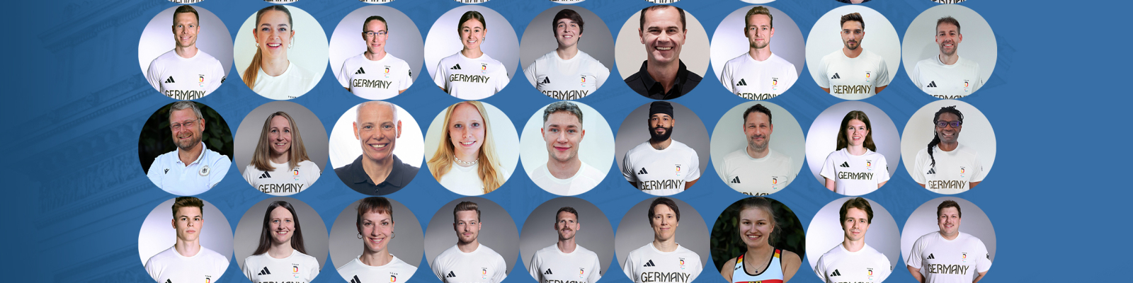 Mini-Portraitfotos aller Mitglieder des #TeamSportland.NRW Paralympics
