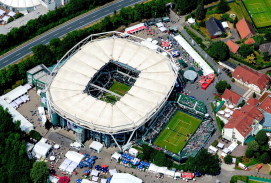 Tennis-Arena bei den Terra Wortmann Open von oben