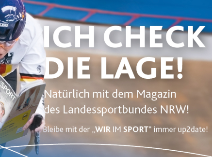 Eine Werbegrafik zum Magazin "Wir im Sport"
