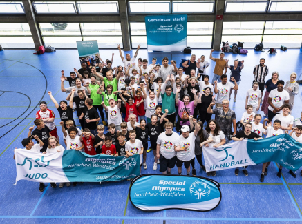 Gruppenbild Special Olympics Training