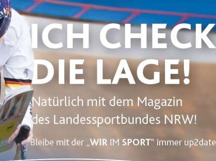 Eine Werbegrafik zum Magazin "Wir im Sport"