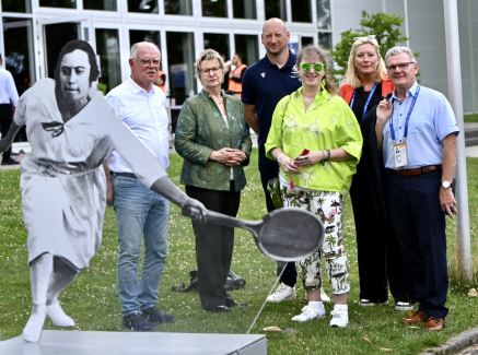 Andrea Milz auf bei der Eröffnung der Wanderausstellung