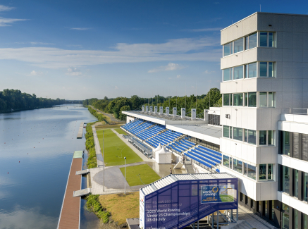 Blick auf die Regattabahn Duisburg