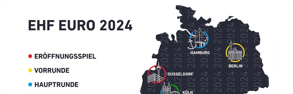 Karte von Deutschland mit den EHF Stationen für das Jahr 2024