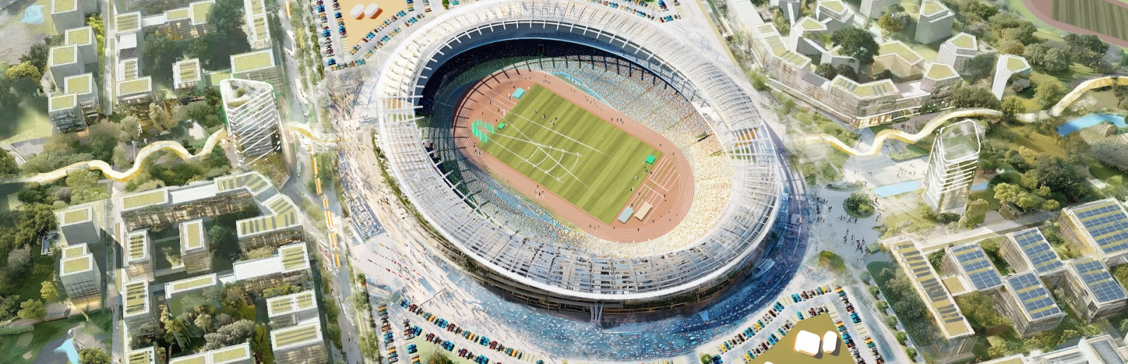 Modulares Stadion in der Übersicht