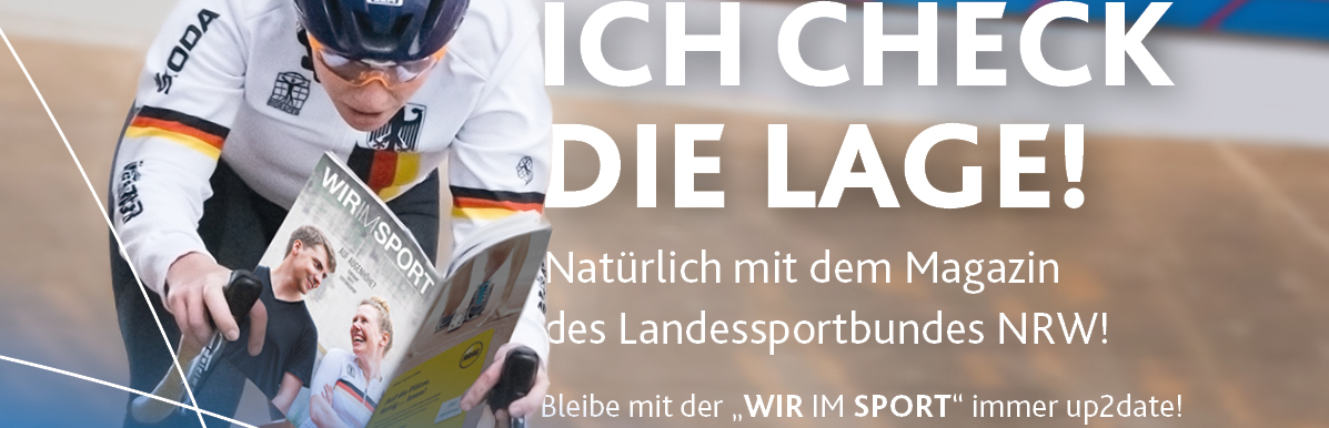 Titelbild für das Magazin "Wir im Sport"