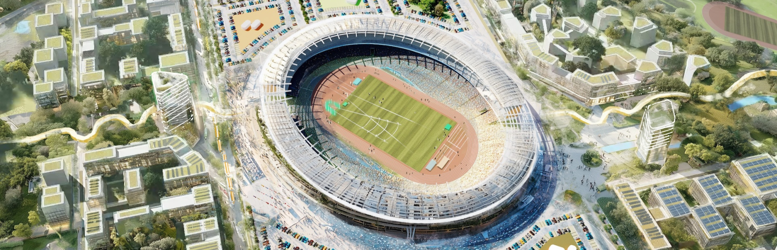 Modulares Stadion in der Übersicht