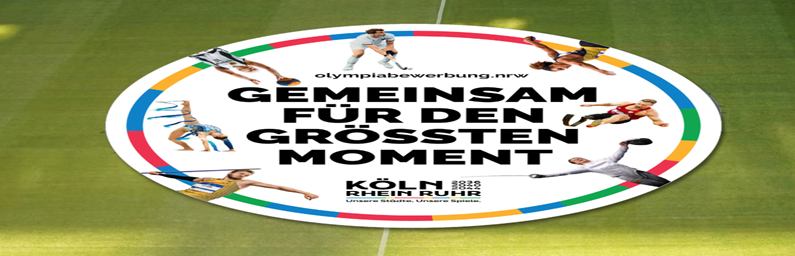 Werbung in einem Mittelkreis zur OlympiaBewerbung KölnRheinRuhr