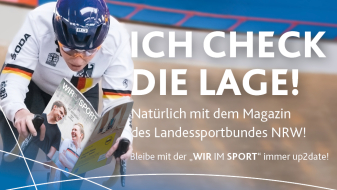Eine Werbegrafik zum Magazin "Wir im Sport"