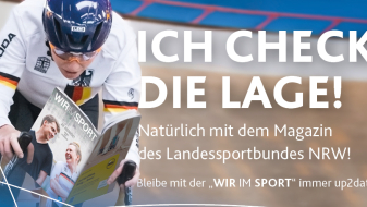 Eine Werbegrafik zum Magazin "Wir im Sport"
