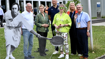 Andrea Milz auf bei der Eröffnung der Wanderausstellung
