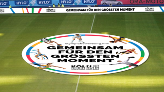 Werbung in einem Mittelkreis zur OlympiaBewerbung KölnRheinRuhr