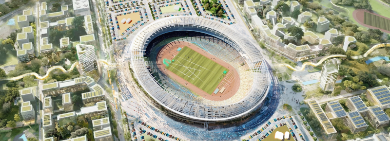 Modulares Stadion in der Übersicht